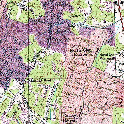 Topographic Map of Norcross Hills, TN