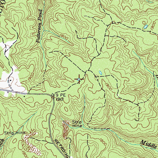 Topographic Map of Patterson Pond, TN