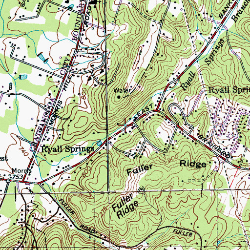 Topographic Map of Ryall Spring, TN