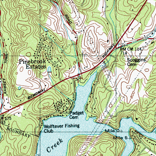 Topographic Map of Savannah Peninsula, TN