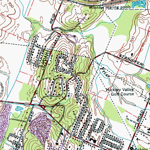 Topographic Map of Shallowford Hills, TN