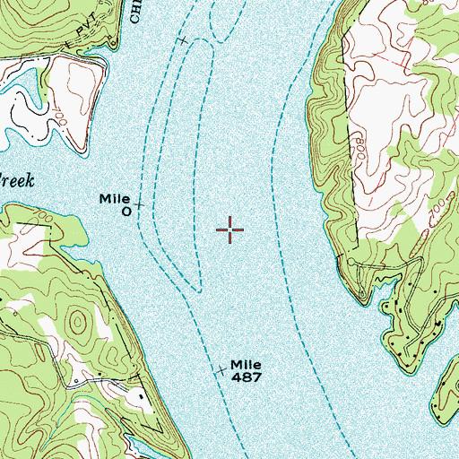 Topographic Map of Soddy Shoals, TN