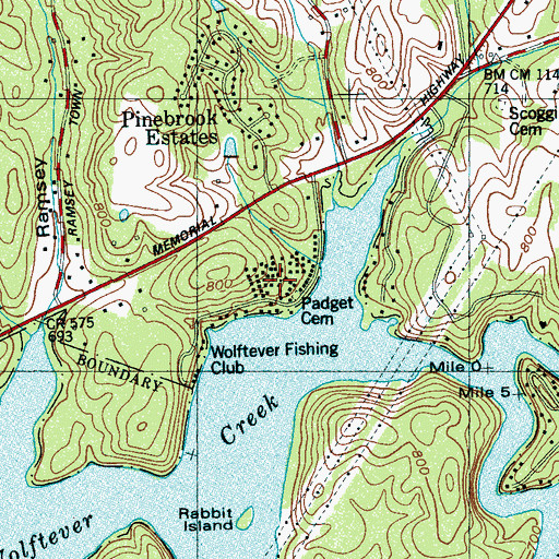 Topographic Map of Summer Haven, TN
