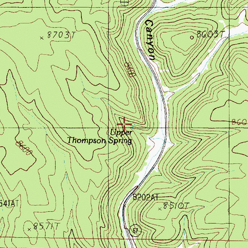 Topographic Map of Upper Thompson Spring, AZ