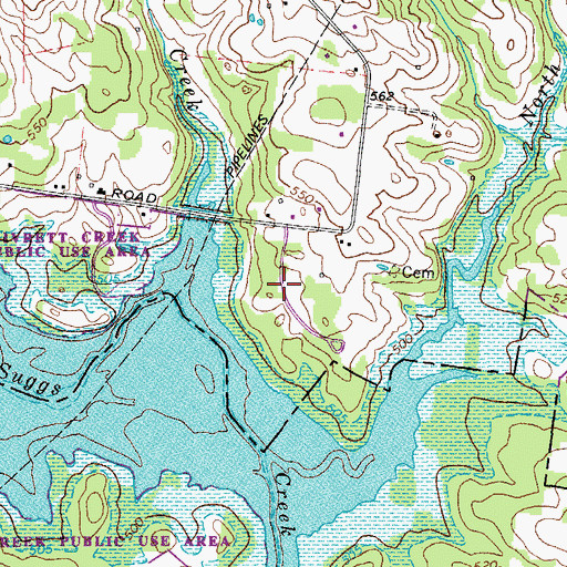 Topographic Map of East Point, TN