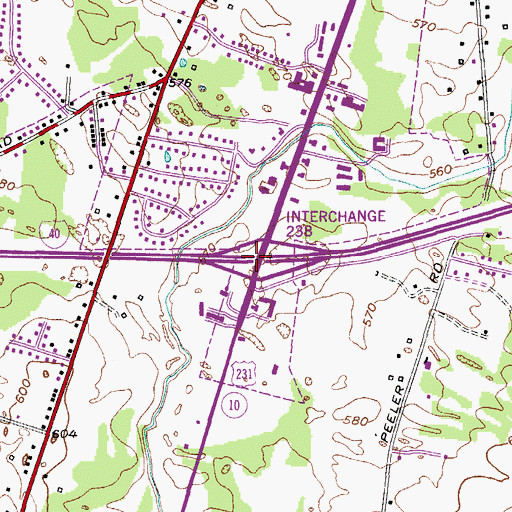 Topographic Map of Interchange 238, TN
