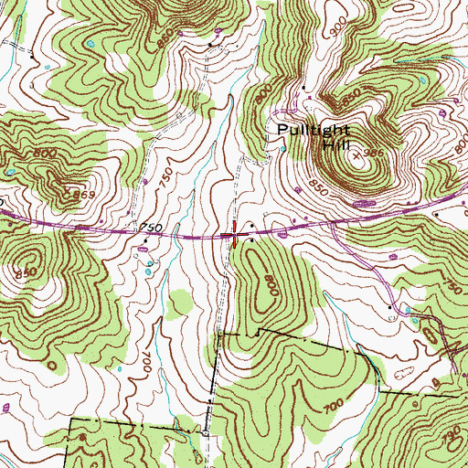 Topographic Map of Josephine (historical), TN