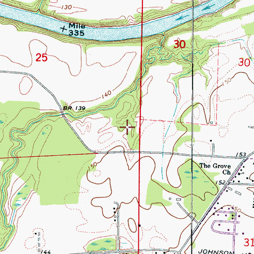 Topographic Map of Lake Tina, AL