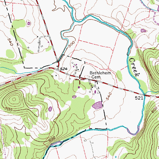 Topographic Map of Jennings (historical), TN