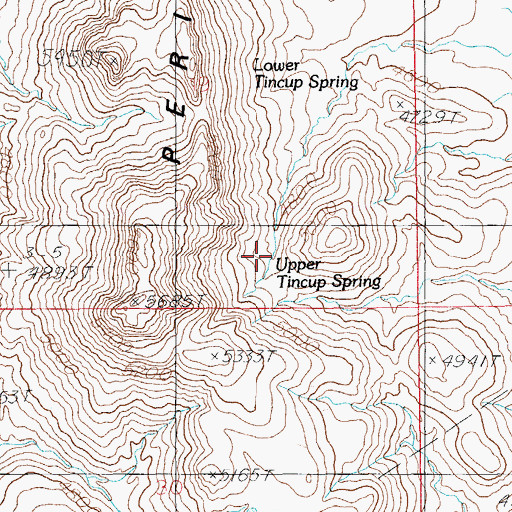 Topographic Map of Upper Tincup Spring, AZ