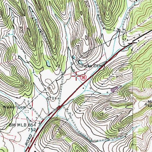 Topographic Map of Pitt Hollow, TN