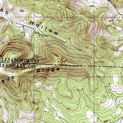 Topographic Map of Buckeye Knob, TN