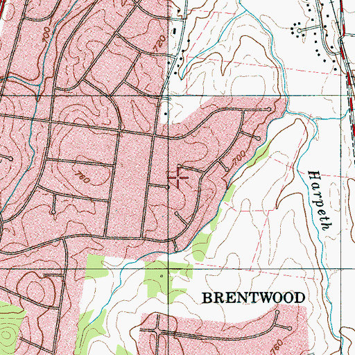 Topographic Map of Brenthaven East, TN