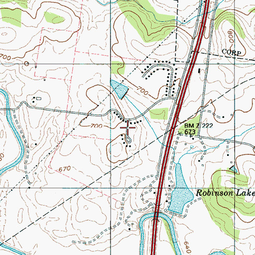 Topographic Map of Country Wood Estates, TN