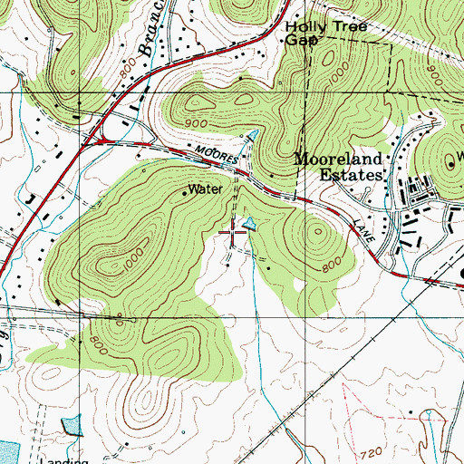 Topographic Map of Landings, TN