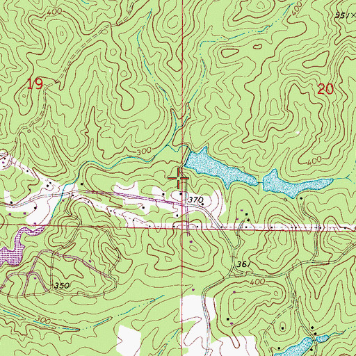 Topographic Map of Canyon Lake Number 2 Dam, AL