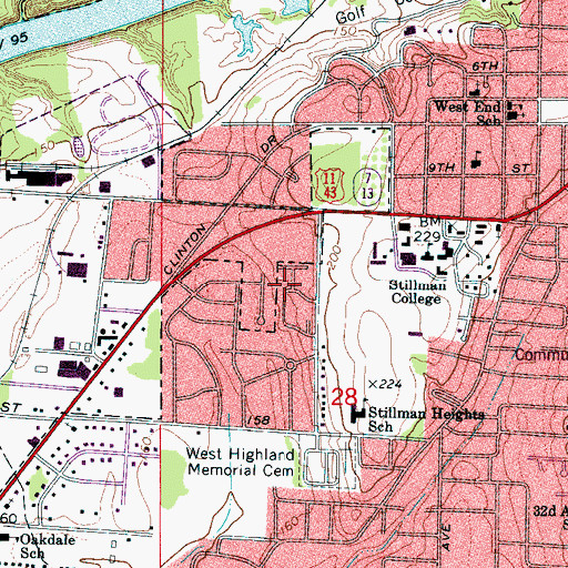 Topographic Map of McPherson Number 1 Dam, AL