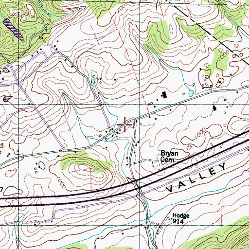 Topographic Map of Cate crossroad, TN