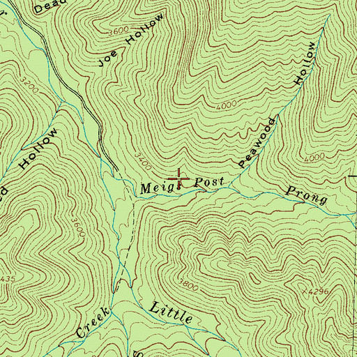 Topographic Map of Dead Hollow, TN