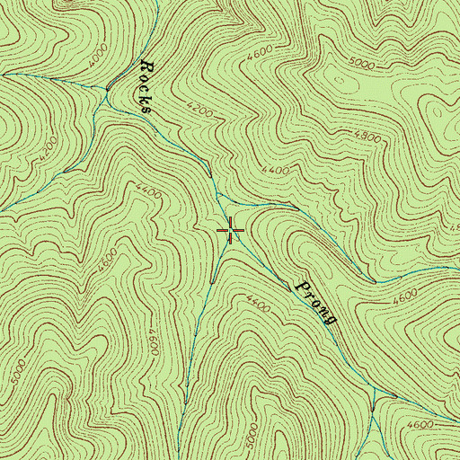 Topographic Map of Pecks branch, TN