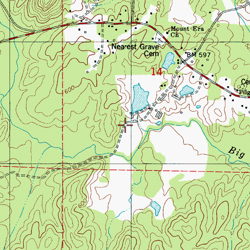 Topographic Map of White Lake Dam, AL