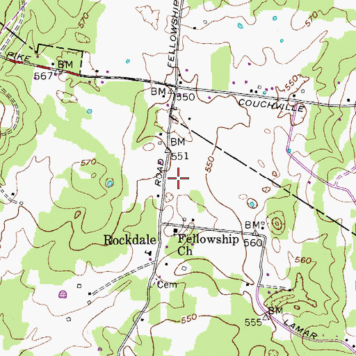 Topographic Map of Ashwood, TN