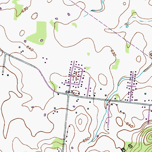 Topographic Map of Barfield Meadows, TN