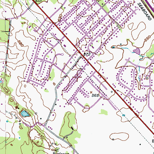Topographic Map of BAttlefield Meadows, TN