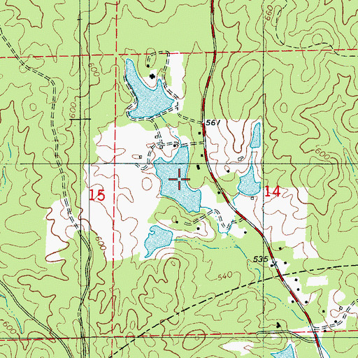 Topographic Map of Moore Lake, AL