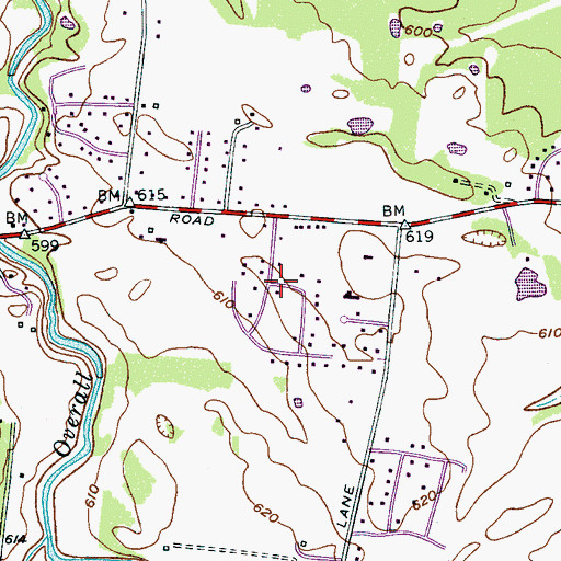 Topographic Map of Brownview Acres, TN