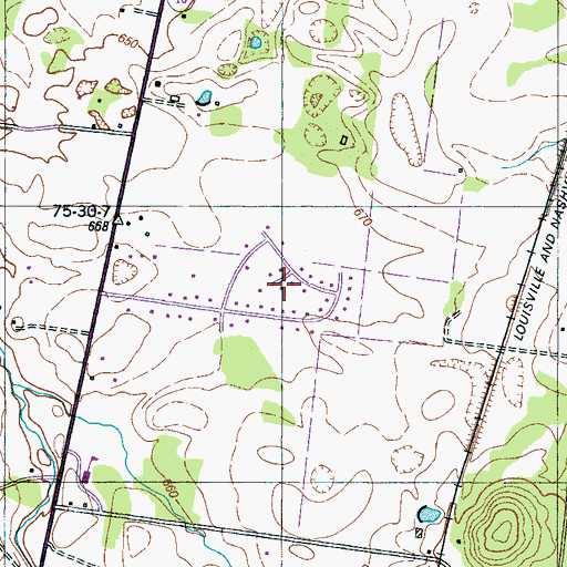 Topographic Map of Colonial Estates, TN