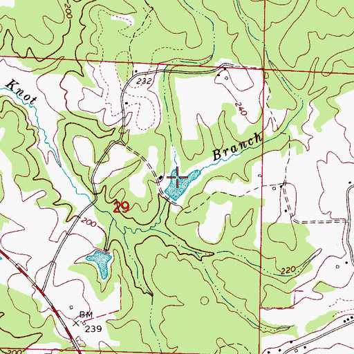 Topographic Map of Sanders Dam, AL