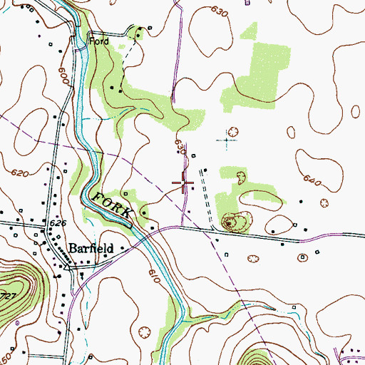 Topographic Map of Dixieland, TN
