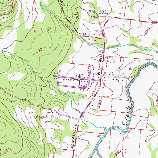 Topographic Map of Emmitt Heights, TN