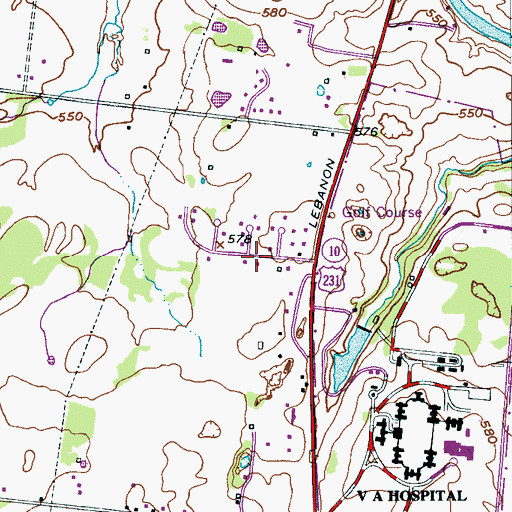 Topographic Map of Fairmont, TN