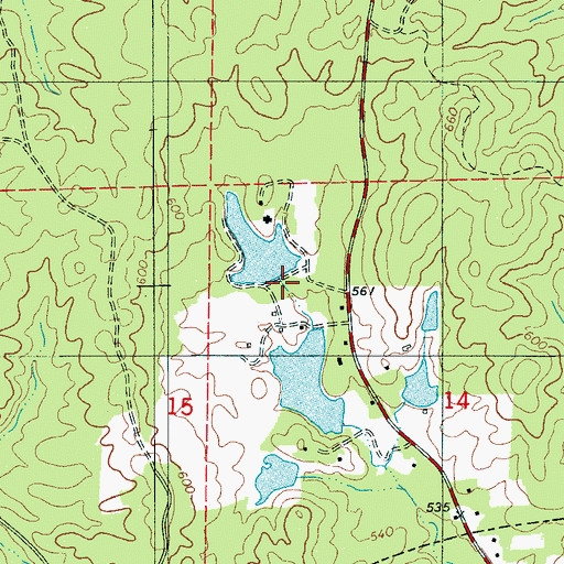 Topographic Map of Adams Dam, AL