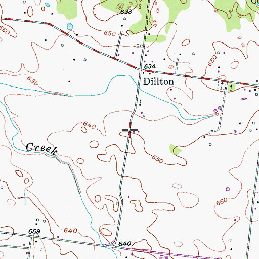 Topographic Map of Fox Camp Meadows, TN
