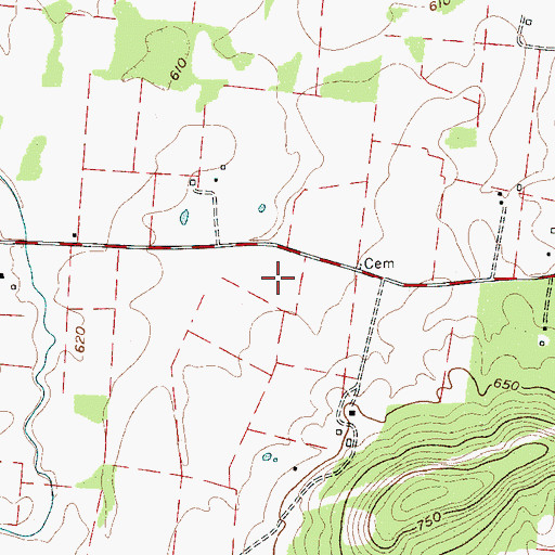 Topographic Map of Foxridge, TN