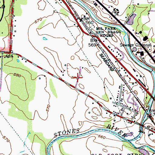 Topographic Map of Glaze, TN