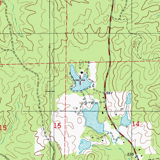 Topographic Map of Adams Lake, AL