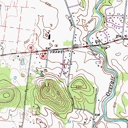 Topographic Map of Hickory Hills, TN