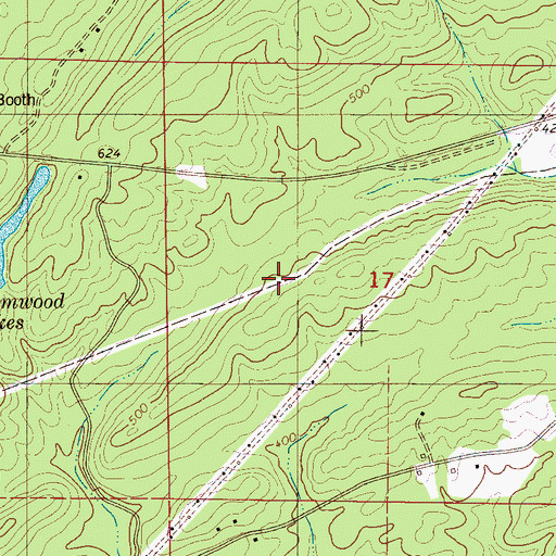 Topographic Map of McKnight Lake Dam, AL