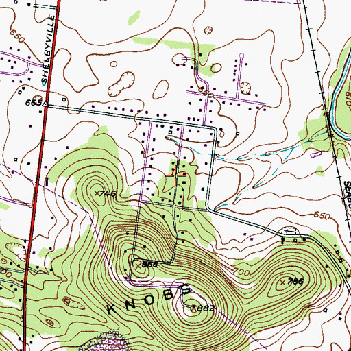 Topographic Map of Jernigan Subdivision, TN