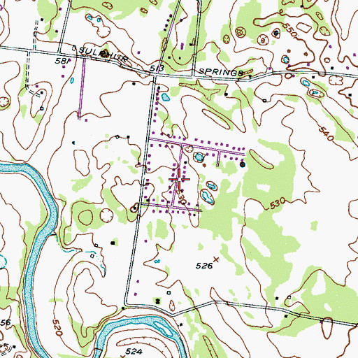 Topographic Map of Joneswood, TN