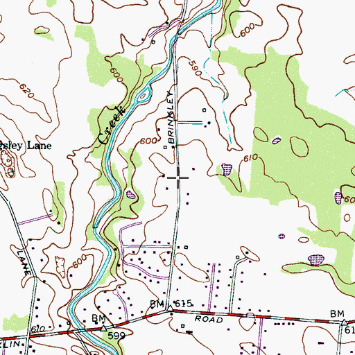 Topographic Map of K C Subdivision, TN