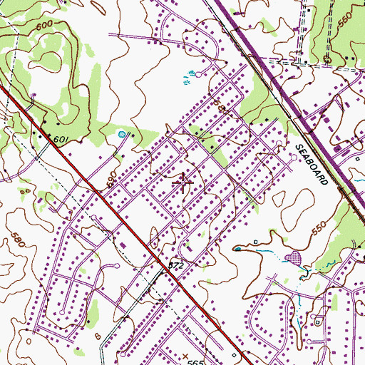 Topographic Map of Key Estates, TN