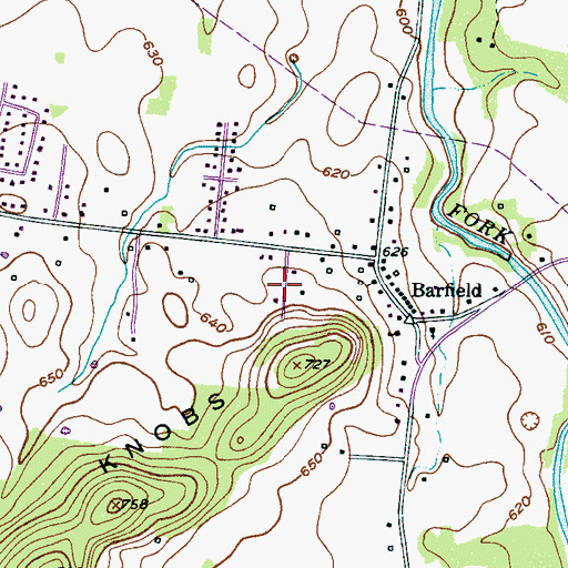Topographic Map of Kimbro Heights, TN