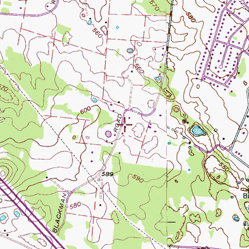 Topographic Map of Marathon Trail, TN