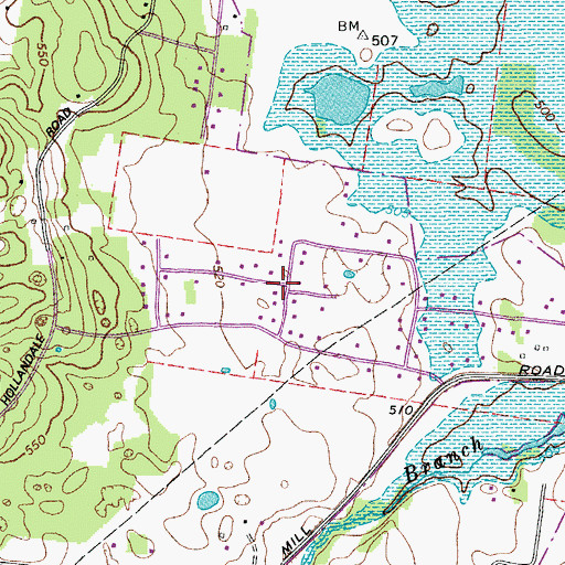 Topographic Map of Morningside Acres, TN
