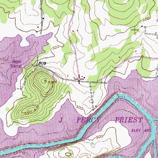 Topographic Map of Murphree, TN
